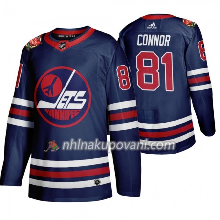Winnipeg Jets Dresy Kyle Connor 81 Adidas 2019 Heritage Classic Navy Authentic - Pánské